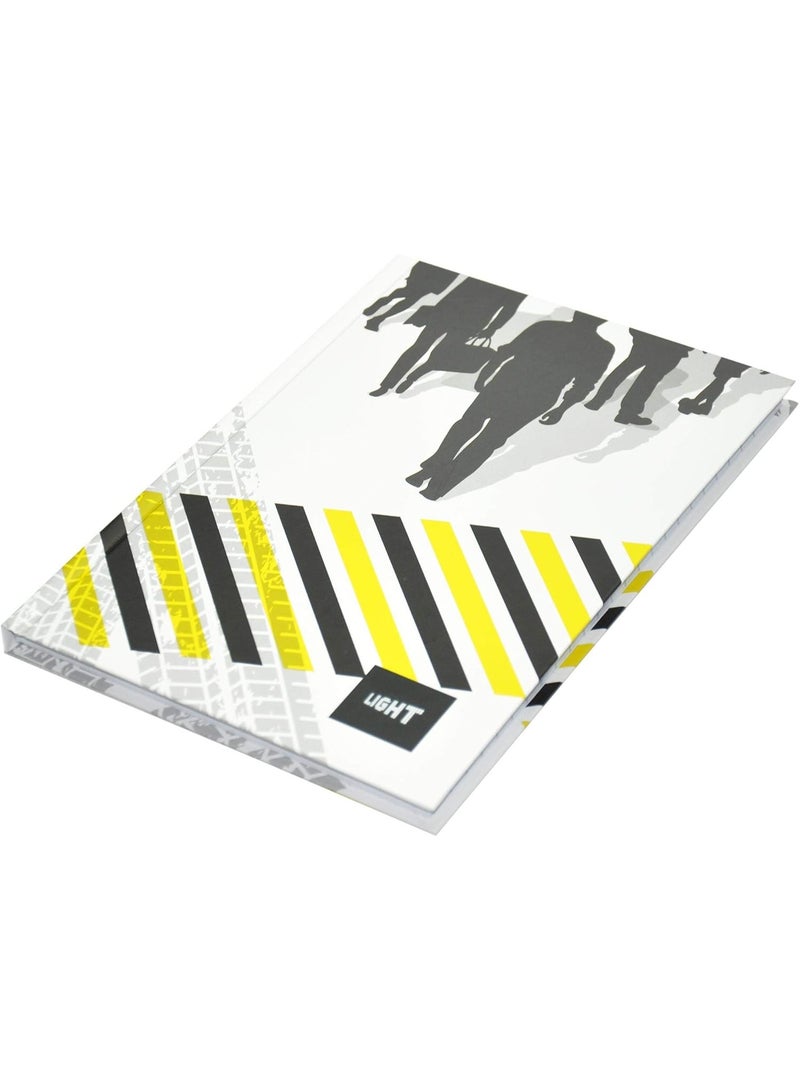 FIS Light Hard Cover Notebook, Pack of 5 Pieces, Single Line, A5 Size, 100 Sheets - LINBA51801 - Image 3